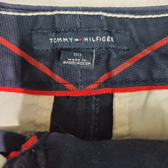 Tommy Hilfiger Red and Blue Striped Nautical Shorts Anchor Buttons Pockets Sz 00 - Picture 4 of 10